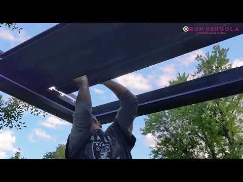 The video showcases the Villa Pergola 10 x 13, and as seen in the footage, very few tools are needed, making the installation process quick and easy.
