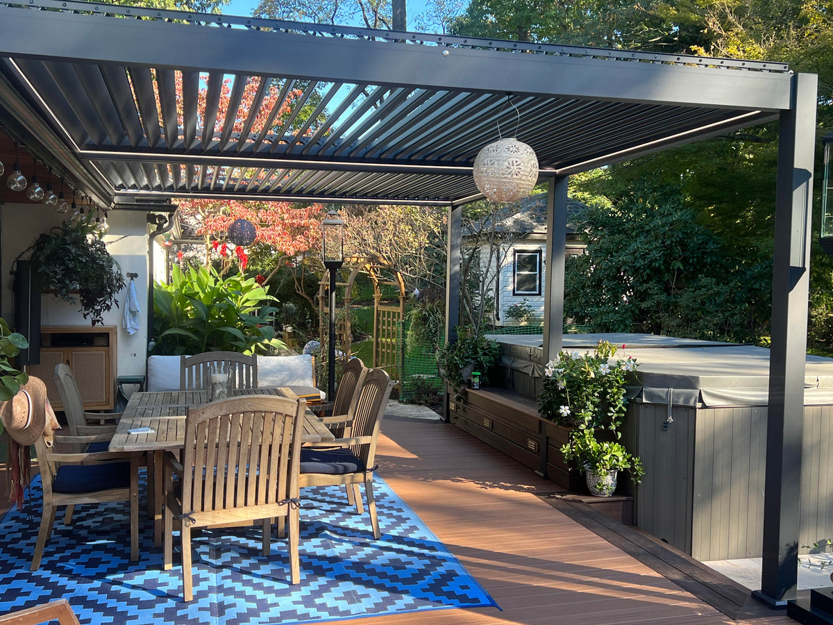 Villa Pergola - Motorized Louver w/ Edge Lighting