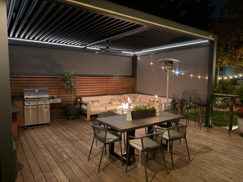 Villa Pergola 2.0 - Motorized Louver w/ Lighting