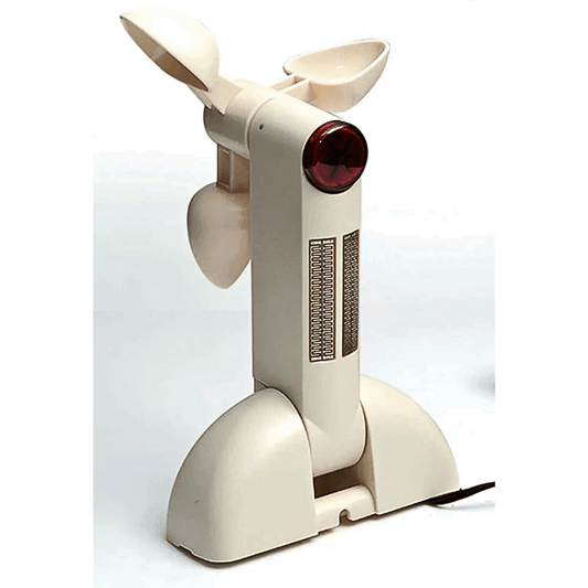 The video showcases a white wind speed sensor with a milky plastic body and a semi-circular base for mounting. It features three white cups on top to measure wind speed. This sensor is useful for equipment that needs to adjust based on wind speed, like a pergola. By installing it, you enable automated safety features. When the wind speed exceeds a safe threshold, the sensor triggers the system to automatically retract, preventing potential damage.
