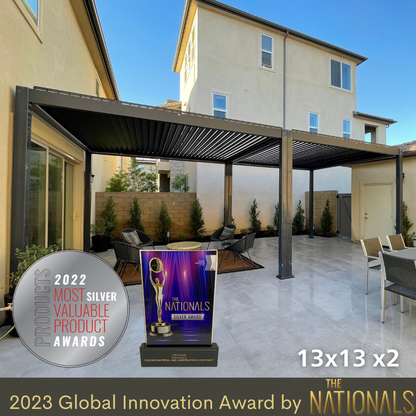 Villa Pergola - Motorized Louver w/ Edge Lighting