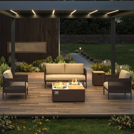 Woodbury Collection Fire Pit + Furniture