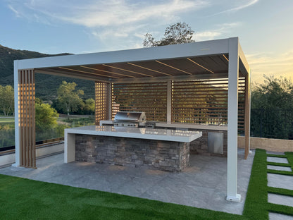 Premium Slat Aluminum Fencing - Villa Pergola