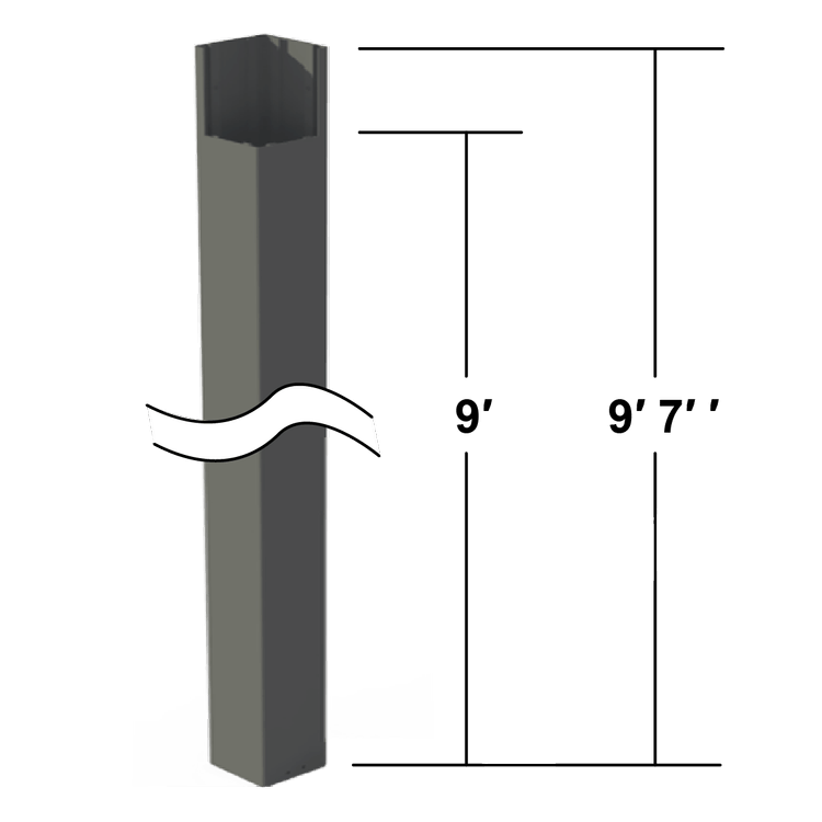 Structural Aluminum Posts 9 Foot Tall Pergola Post | Extended Villa Pergola Posts